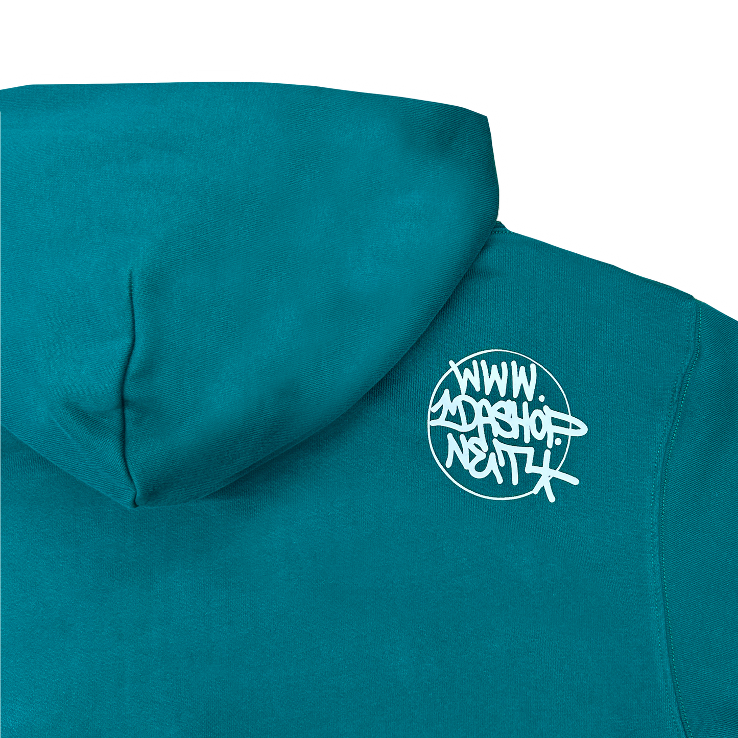 CHAIN STITCH ZIP UP HOODIE (GREEN)