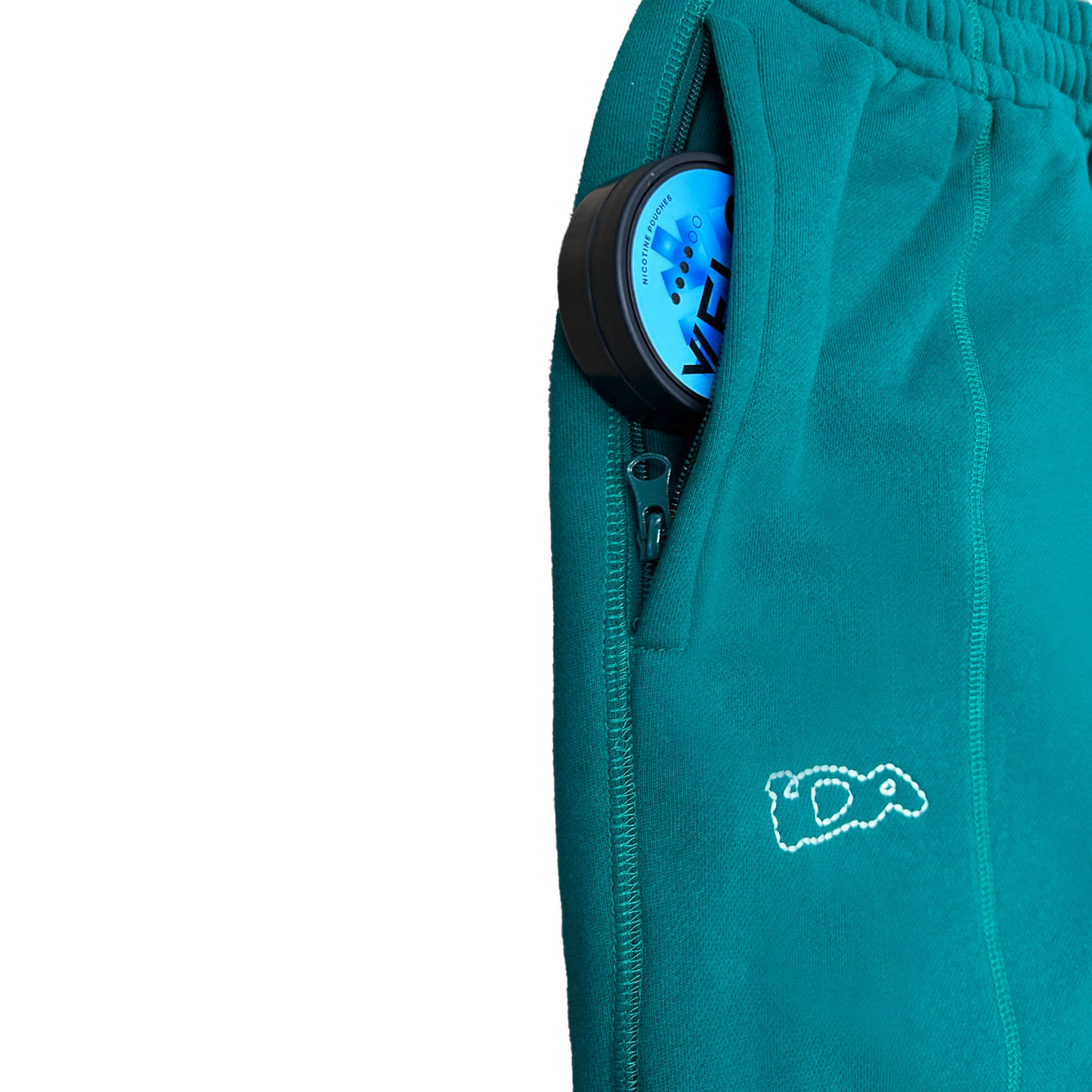 CHAIN STITCH LOGO SWEATS (FOREST)