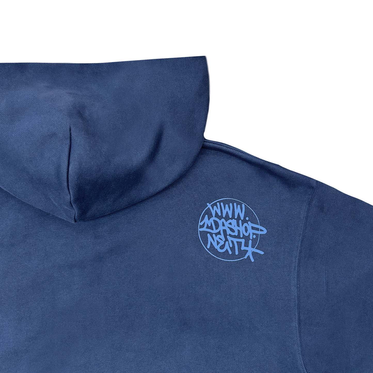 CHAIN STITCH ZIP UP HOODIE (NAVY)