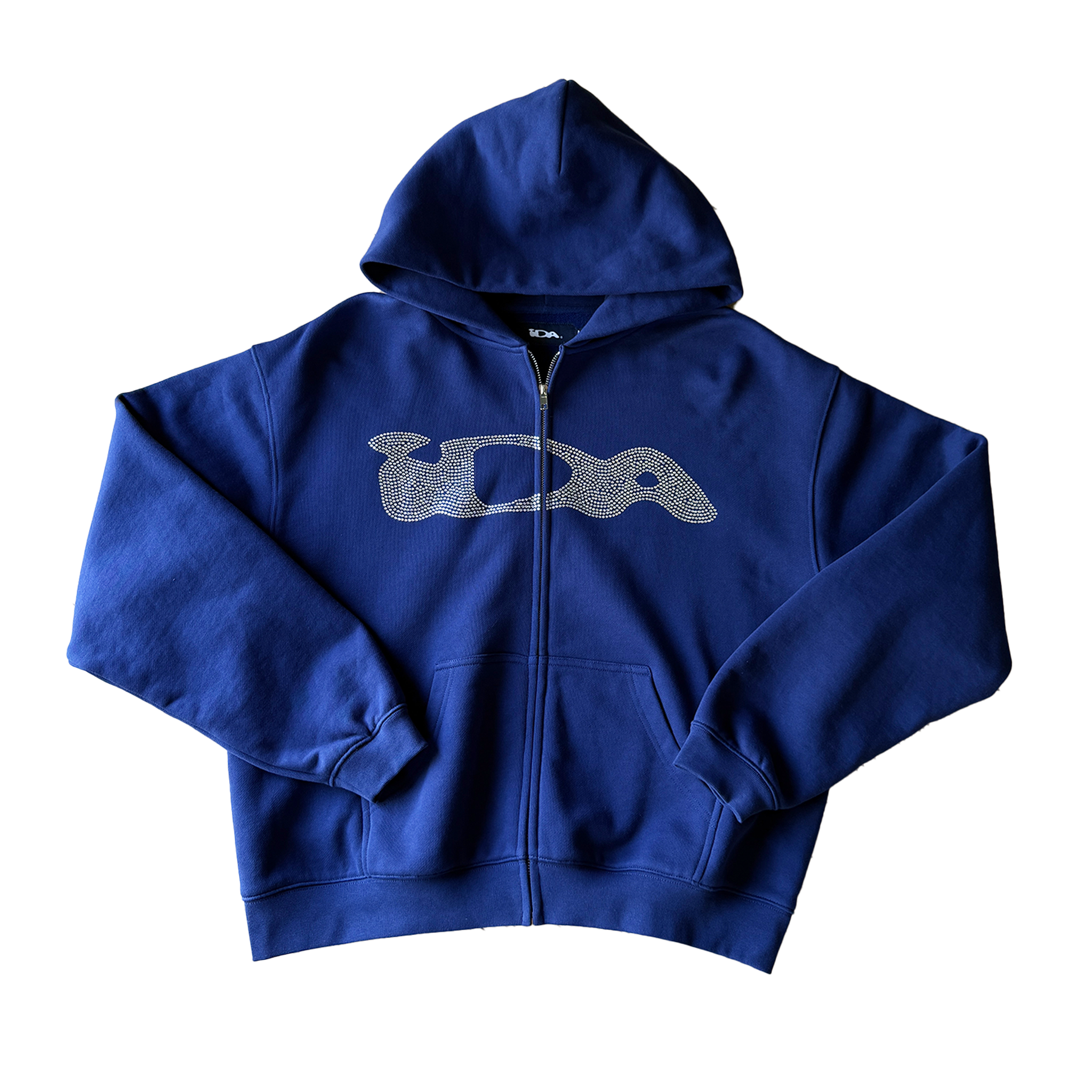 RHINESTONE ZIP UP NAVY – IDA