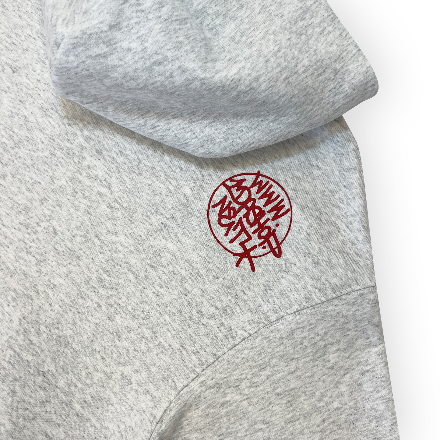 PLAID (RED) ZIP UP HTR GREY
