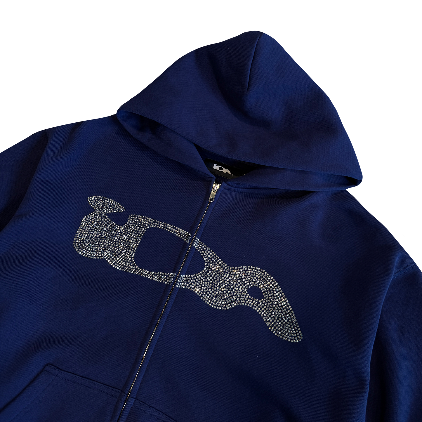 RHINESTONE ZIP UP NAVY