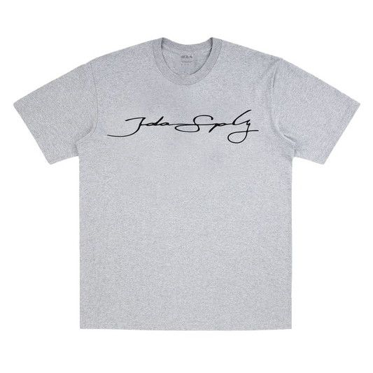SCRIPT TEE GREY