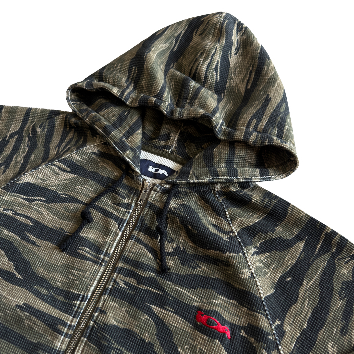 TIGER CAMO WAFFLE ZIP UP