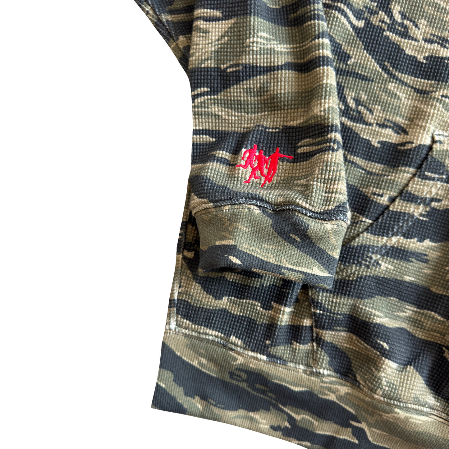 TIGER CAMO WAFFLE ZIP UP