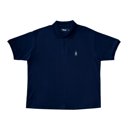 S/S NAVY MONOGRAM POLO