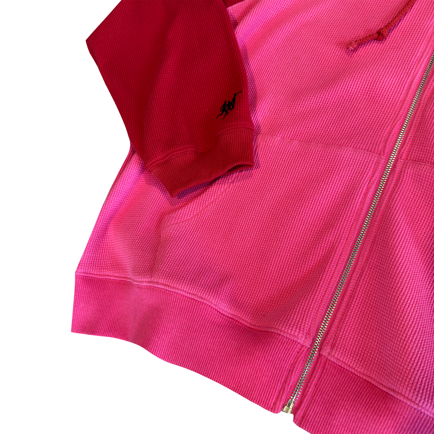 COMO WAFFLE ZIP UP PINK RED