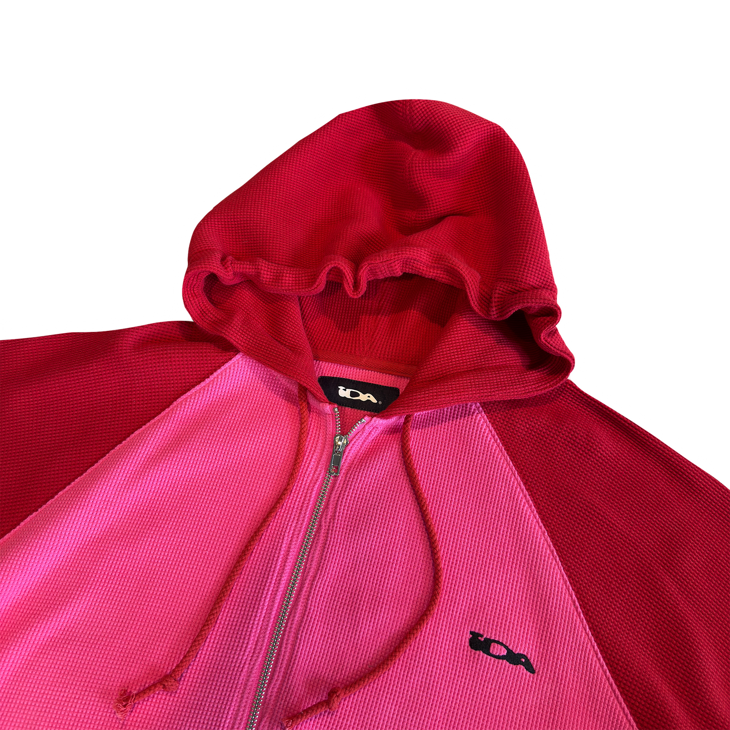 COMO WAFFLE ZIP UP PINK RED
