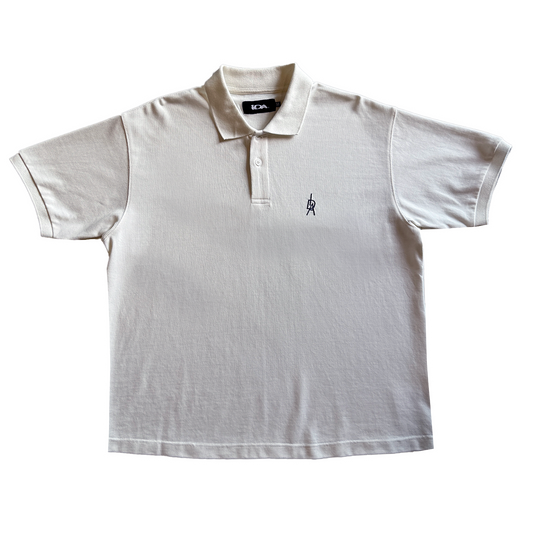S/S WHITE MONOGRAM POLO