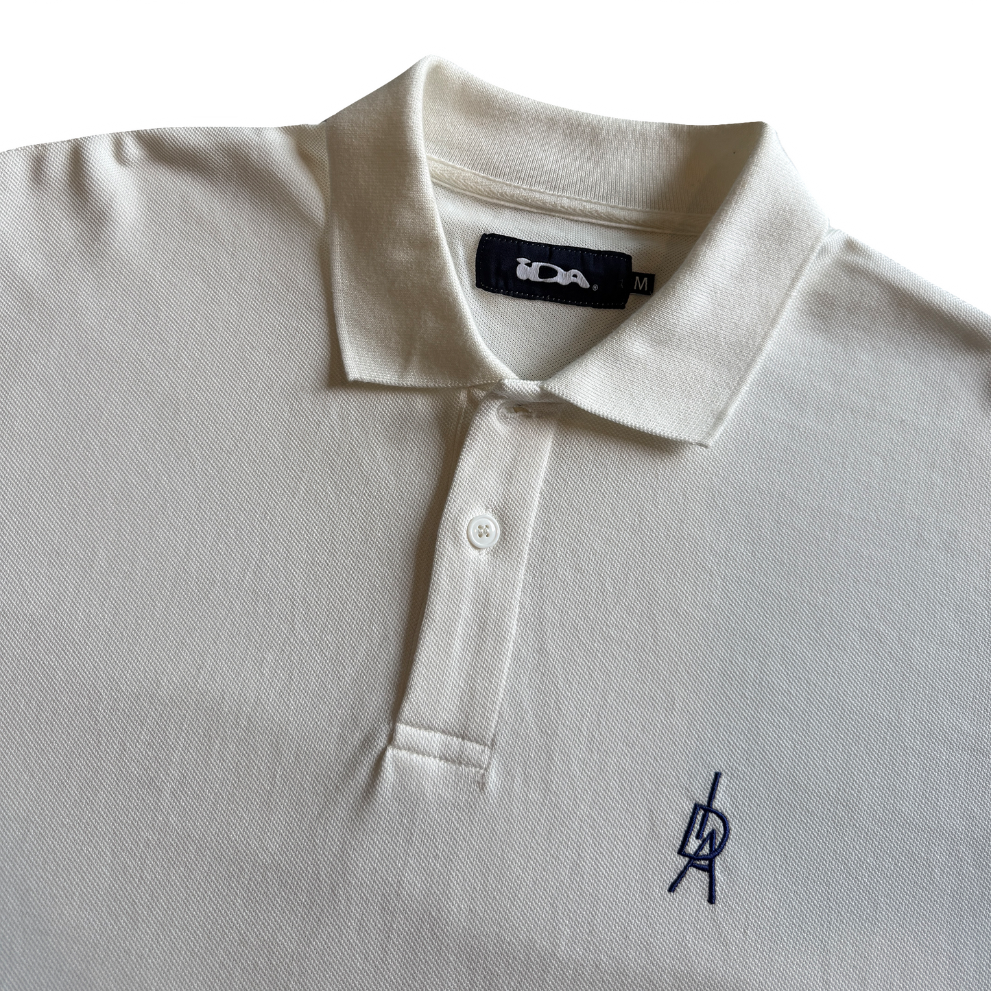 S/S WHITE MONOGRAM POLO